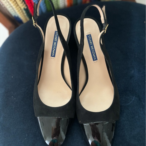 Stuart Weitzman black sling back heels size 9 US - Picture 3 of 9